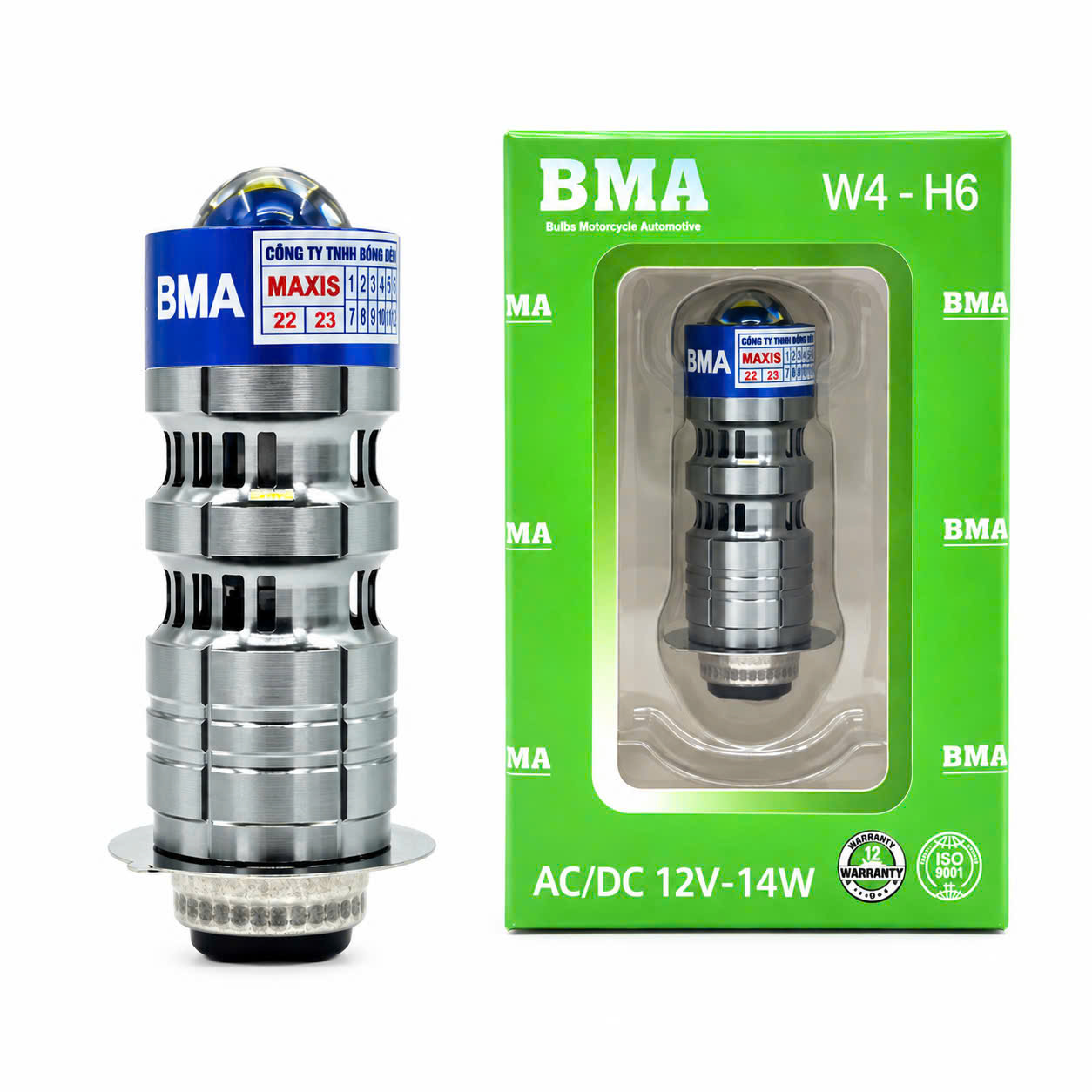 BÓNG LED BMA - W4 BI CẦU W/Y (H6)